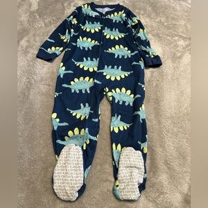 Carter's Navy and Yellow Dinosaur Footie
